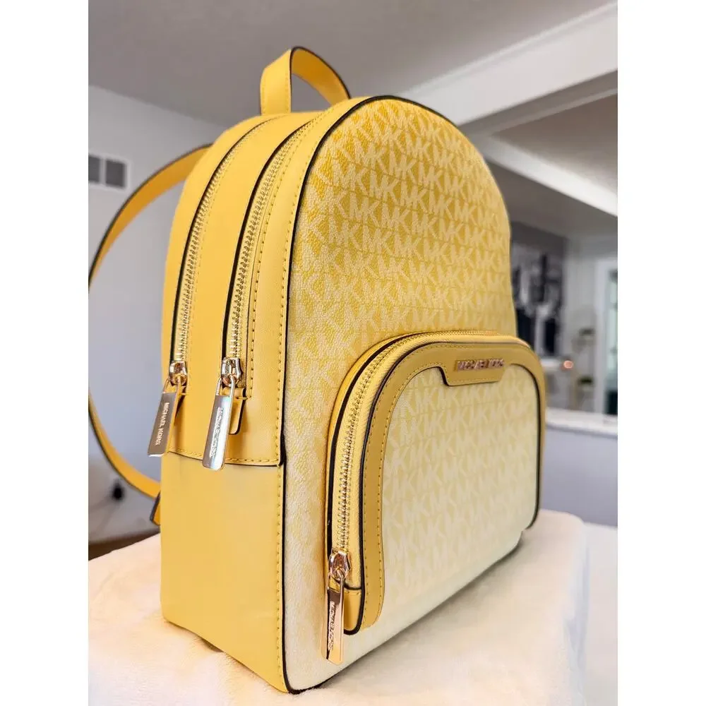 Michael Kors Yellow Ombre MK Monogram Backpack